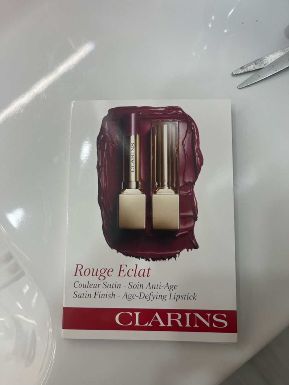 Clarins Satin Finish Lipstick in Deep Berry Plum